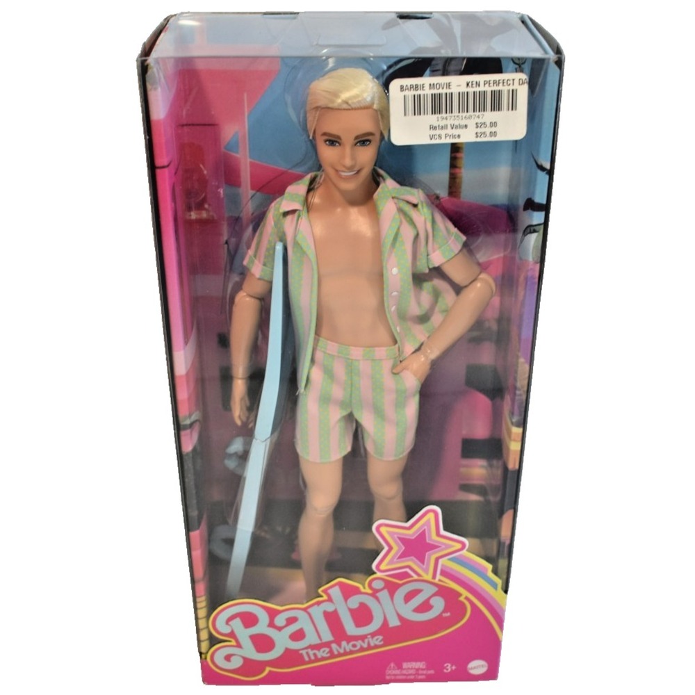2022 Mattel Barbie The Movie Ryan Gosling as Ken with Surf Board (HP J97)